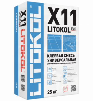 Клей для плитки, керамогранита и камня LITOKOL X11 EVO Серый