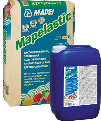 Двухкомпонентная гидроизоляция Mapei Mapelastic A+B 32 кг